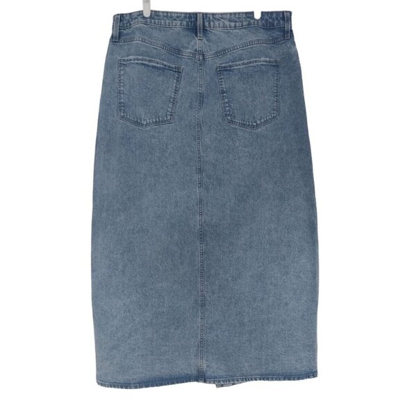 Universal Thread High-Waisted Denim Skirt With Front Slit Size 17 Light Wash - Picture 3 of 10